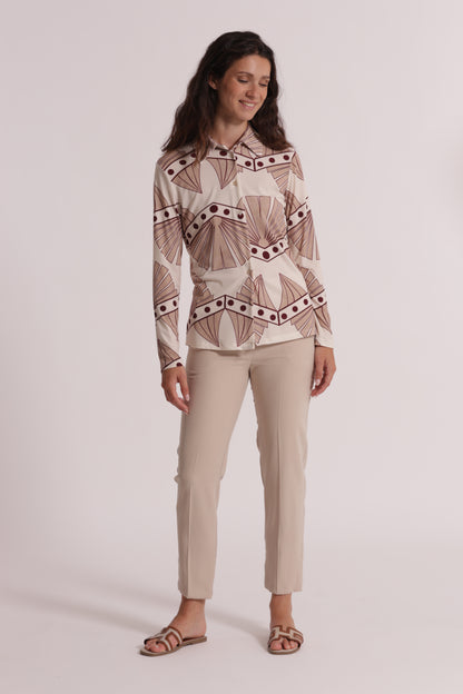 PANTALONE SIGARETTA CON ELASTICO DIETRO