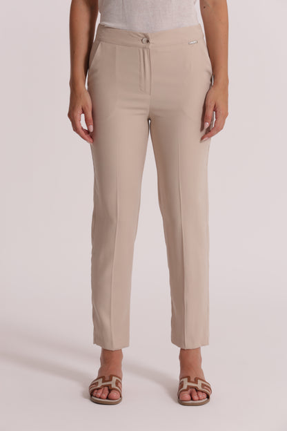 PANTALONE SIGARETTA CON ELASTICO DIETRO