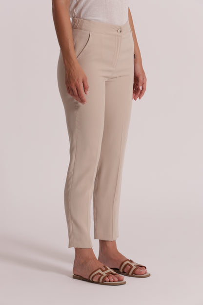 PANTALONE SIGARETTA CON ELASTICO DIETRO