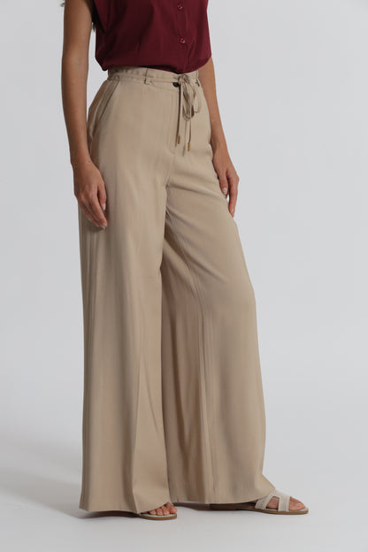 PANTALONE PALAZZO CON ELASTICO DIETRO