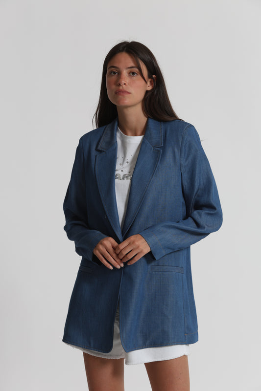 GIACCA LUNGA IN CHAMBRAY