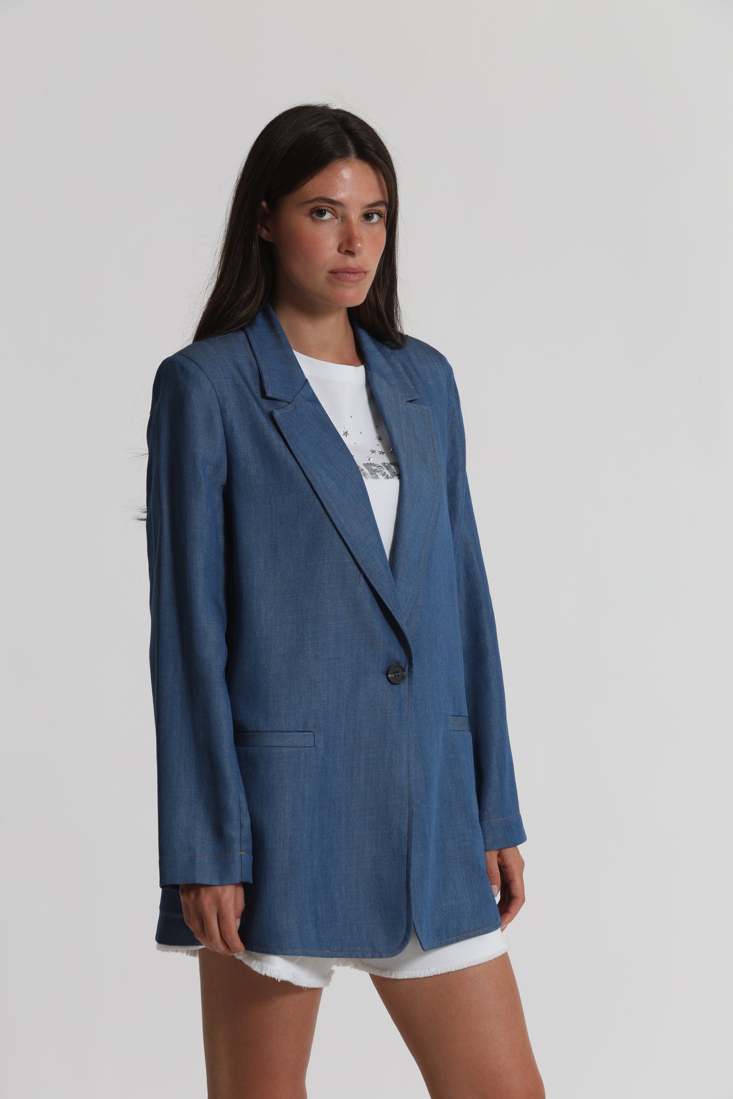 GIACCA LUNGA IN CHAMBRAY