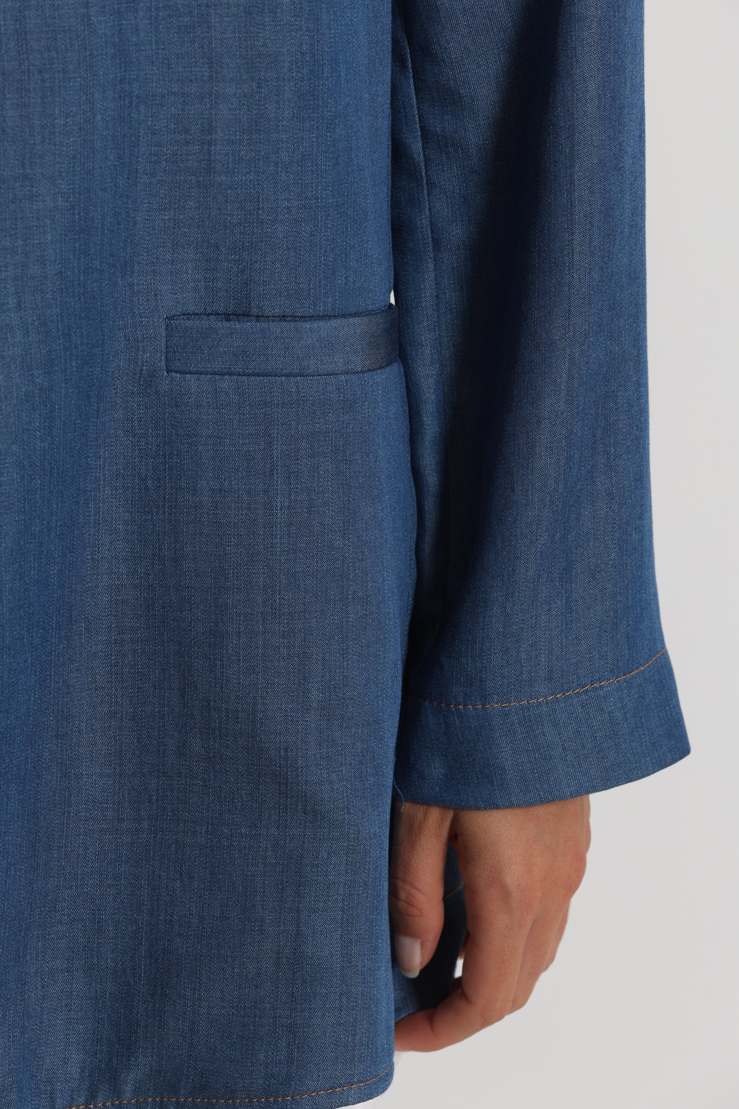 GIACCA LUNGA IN CHAMBRAY