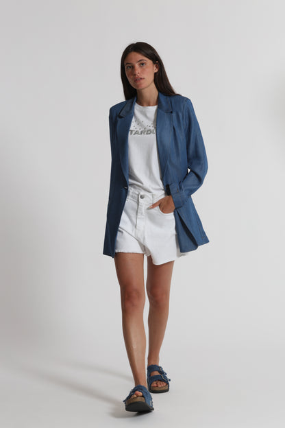 GIACCA LUNGA IN CHAMBRAY