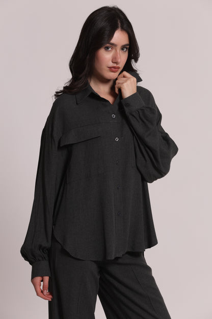 CAMICIA CON TASCONI IN FLANELLA