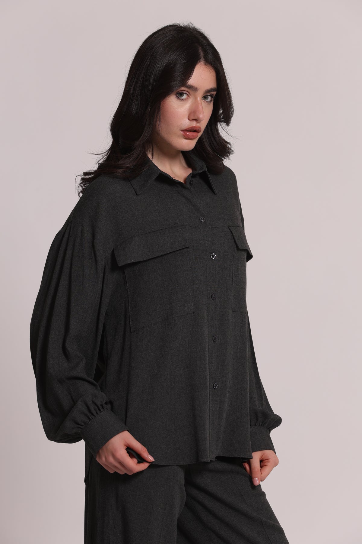 CAMICIA CON TASCONI IN FLANELLA