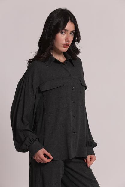 CAMICIA CON TASCONI IN FLANELLA