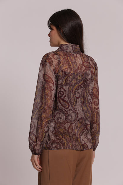BLUSA IN FANTASIA PAISLEY SCOLLO A V