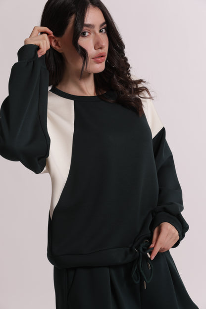 FELPA BICOLOR CON COULISSE