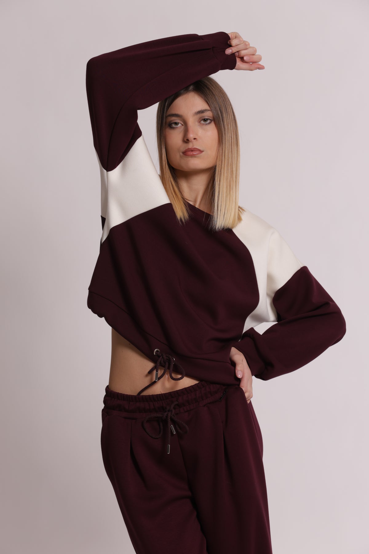 FELPA BICOLOR CON COULISSE