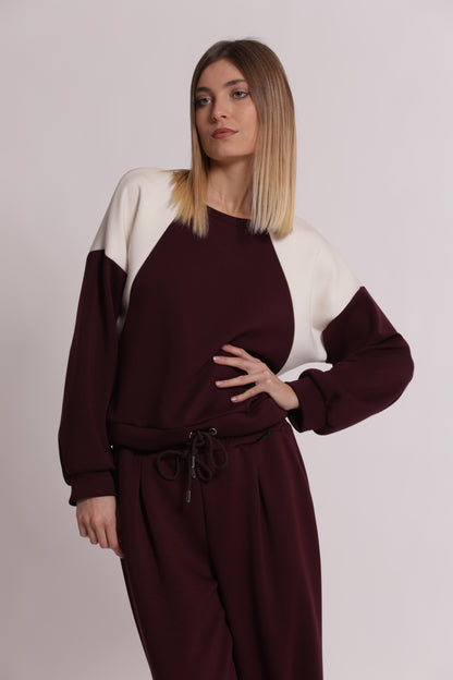 FELPA BICOLOR CON COULISSE