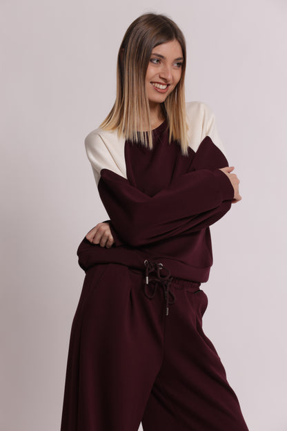FELPA BICOLOR CON COULISSE