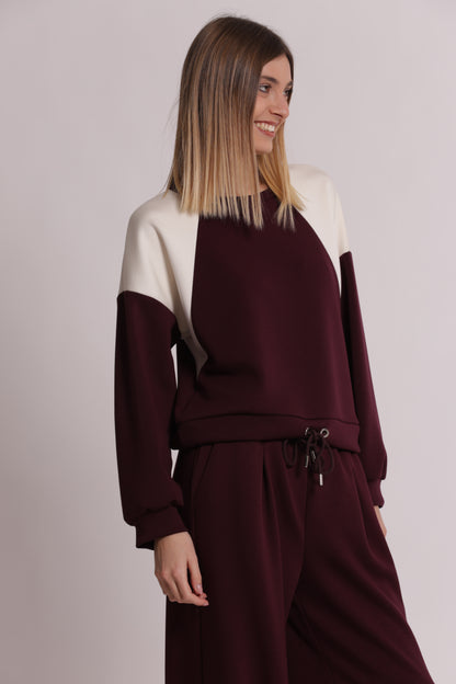 FELPA BICOLOR CON COULISSE