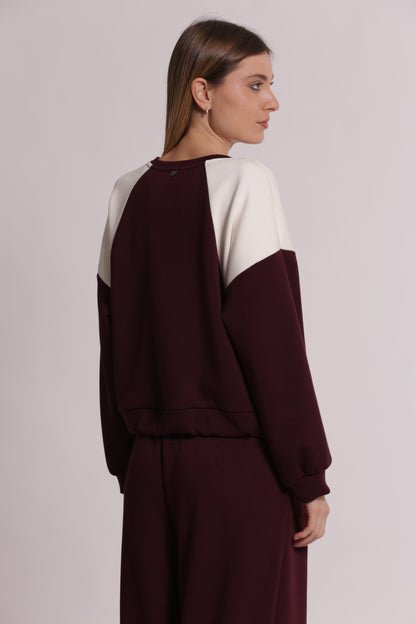 FELPA BICOLOR CON COULISSE