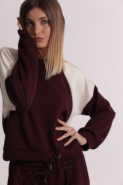 FELPA BICOLOR CON COULISSE