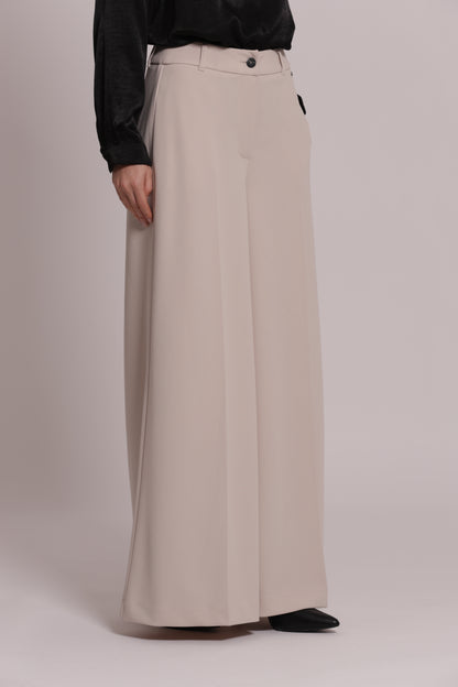 PANTALONE PALAZZO IN SCUBA CREPE CON CINTURINO