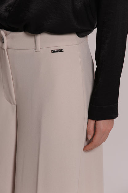 PANTALONE PALAZZO IN SCUBA CREPE CON CINTURINO