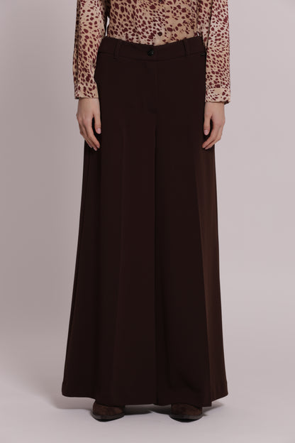 PANTALONE PALAZZO IN SCUBA CREPE CON CINTURINO