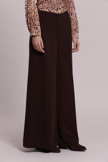 PANTALONE PALAZZO IN SCUBA CREPE CON CINTURINO