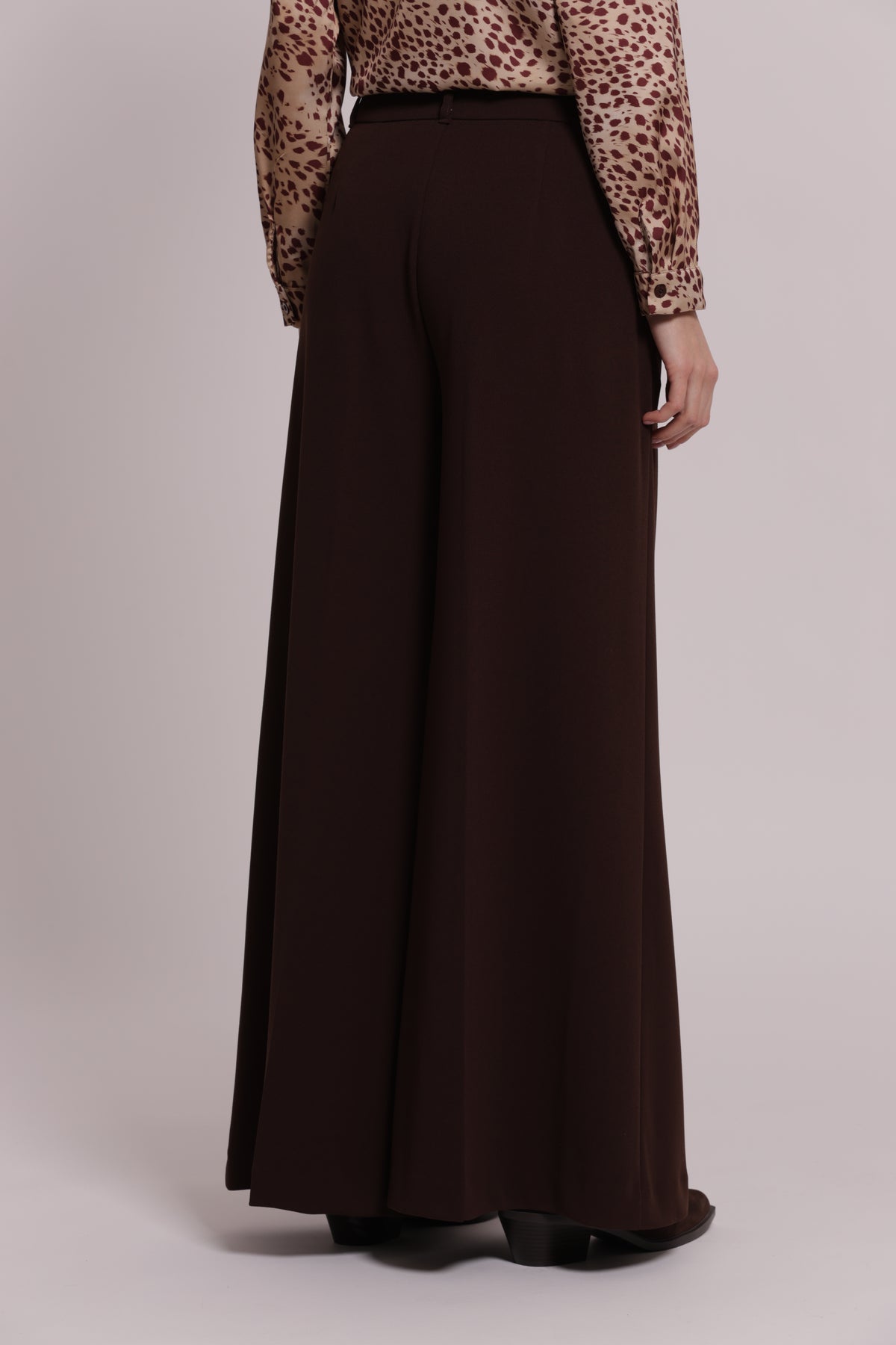 PANTALONE PALAZZO IN SCUBA CREPE CON CINTURINO