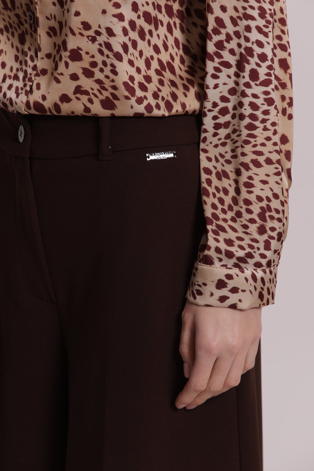 PANTALONE PALAZZO IN SCUBA CREPE CON CINTURINO