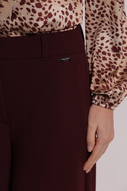 PANTALONE PALAZZO IN SCUBA CREPE CON CINTURINO