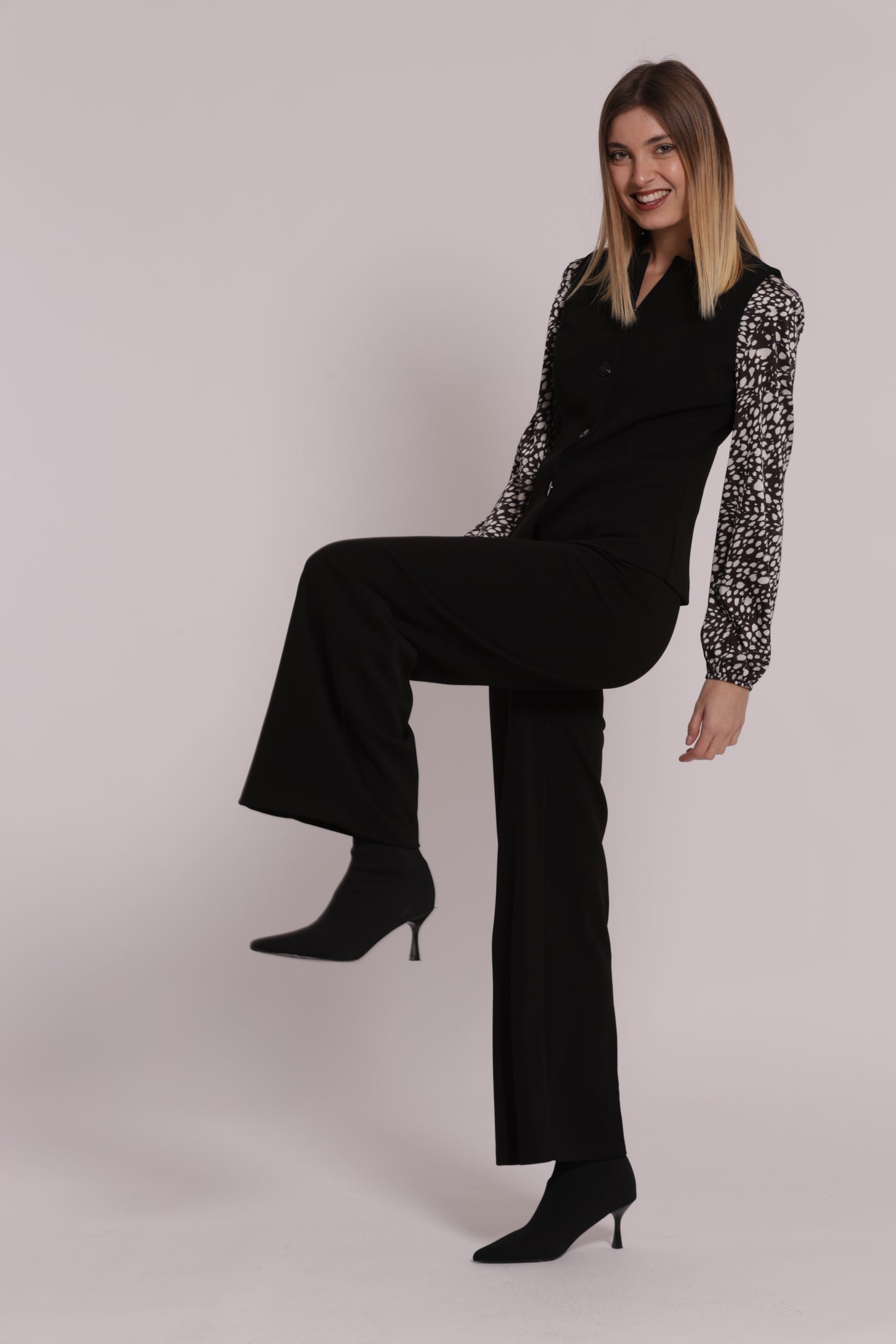 PANTALONE PALAZZO IN SCUBA CREPE
