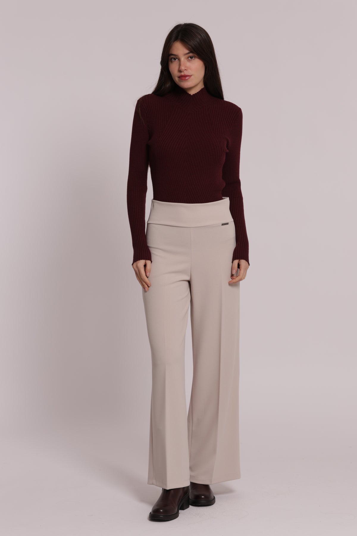 PANTALONE PALAZZO IN SCUBA CREPE