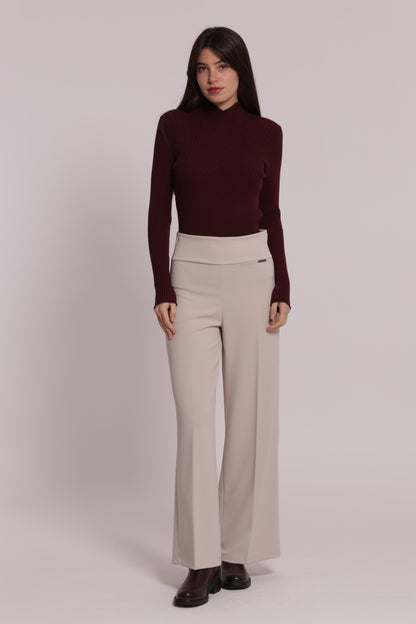 PANTALONE PALAZZO IN SCUBA CREPE
