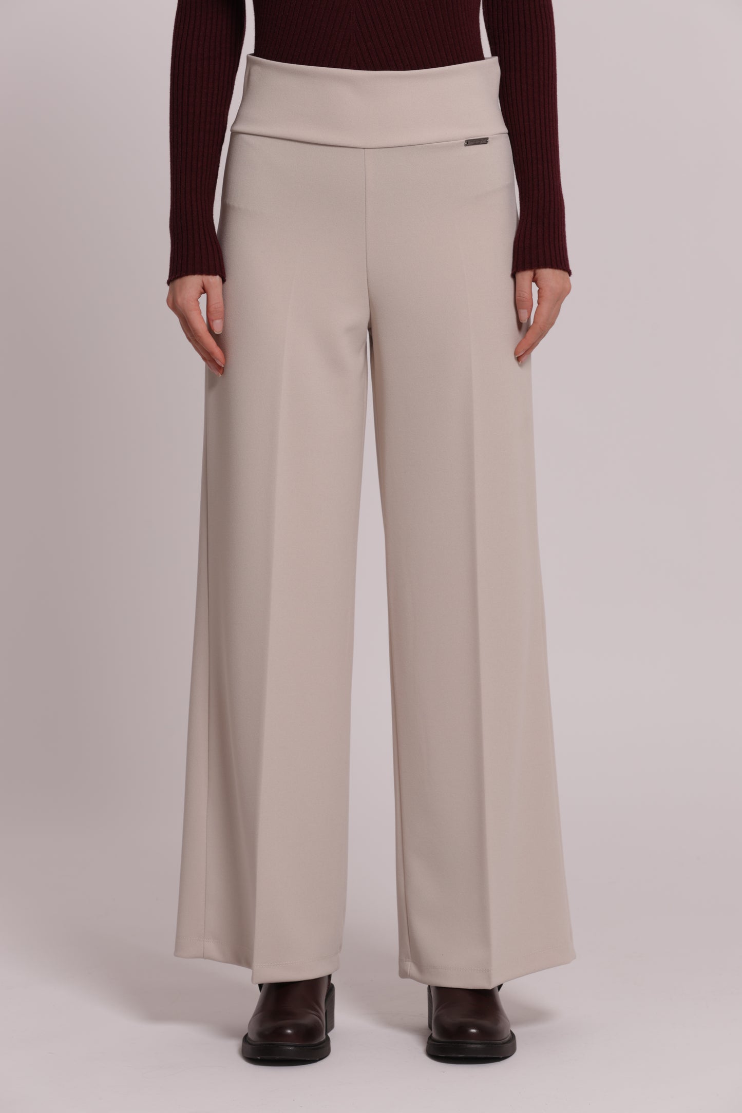 PANTALONE PALAZZO IN SCUBA CREPE