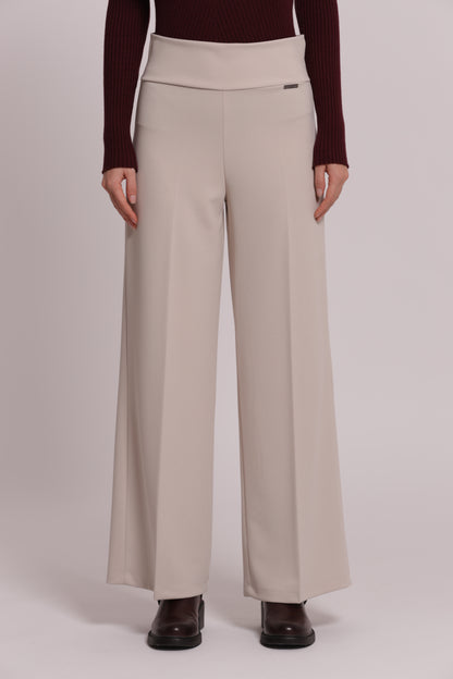 PANTALONE PALAZZO IN SCUBA CREPE