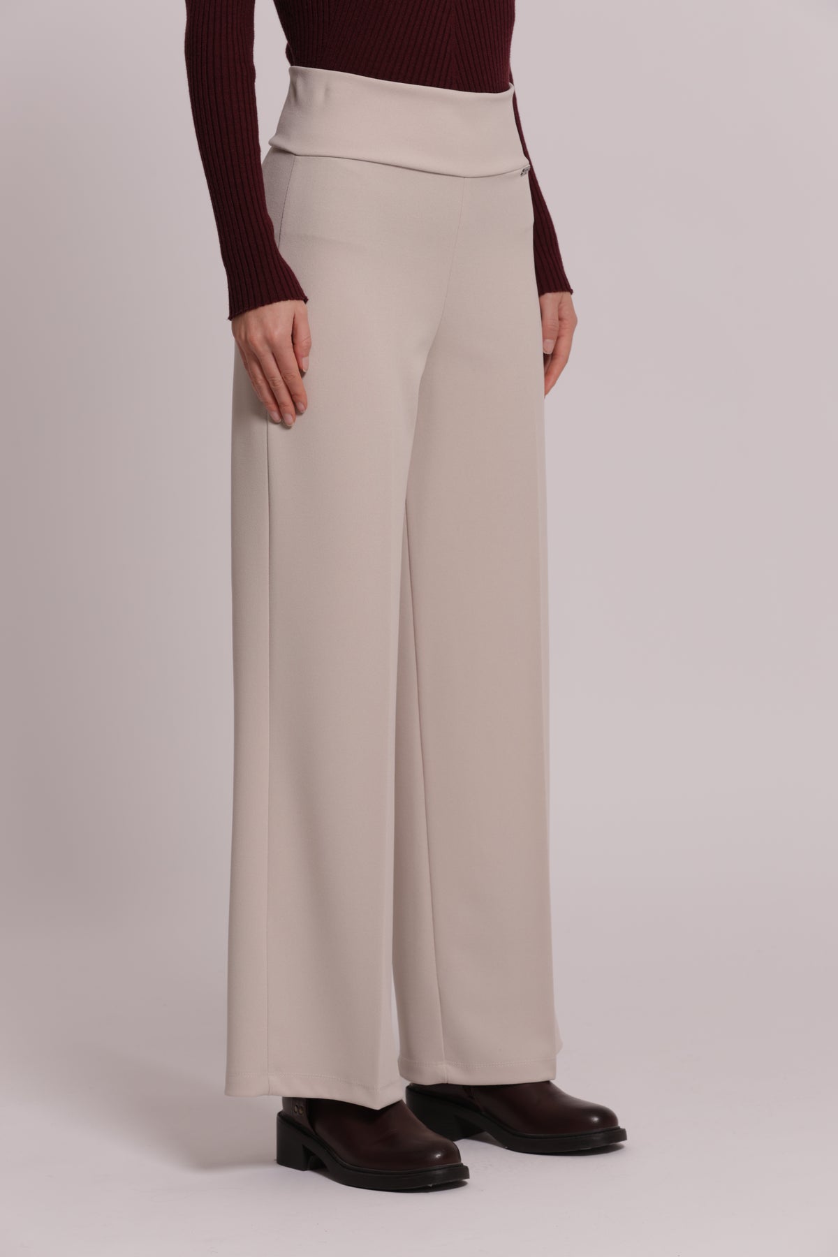 PANTALONE PALAZZO IN SCUBA CREPE