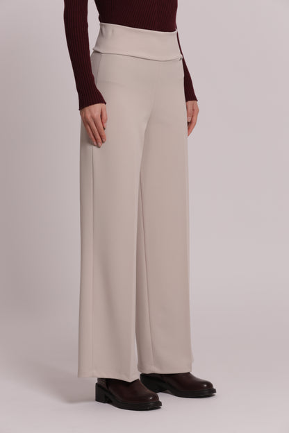 PANTALONE PALAZZO IN SCUBA CREPE