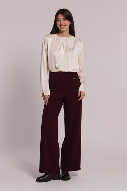 PANTALONE PALAZZO IN SCUBA CREPE