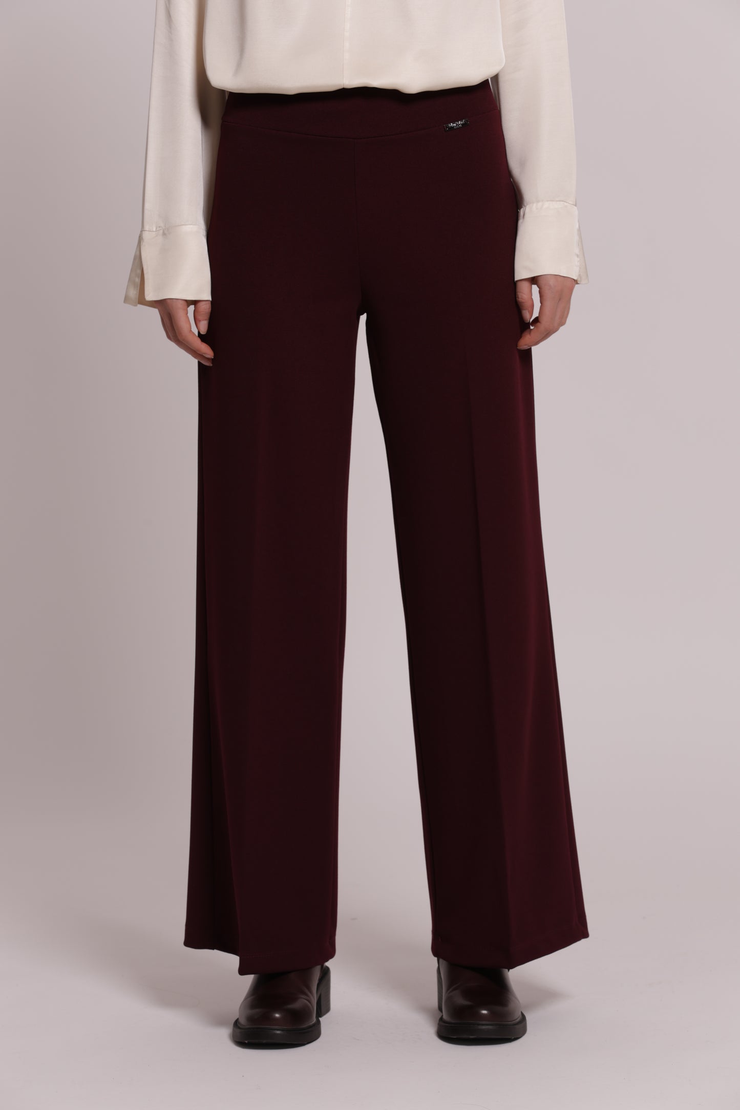 PANTALONE PALAZZO IN SCUBA CREPE