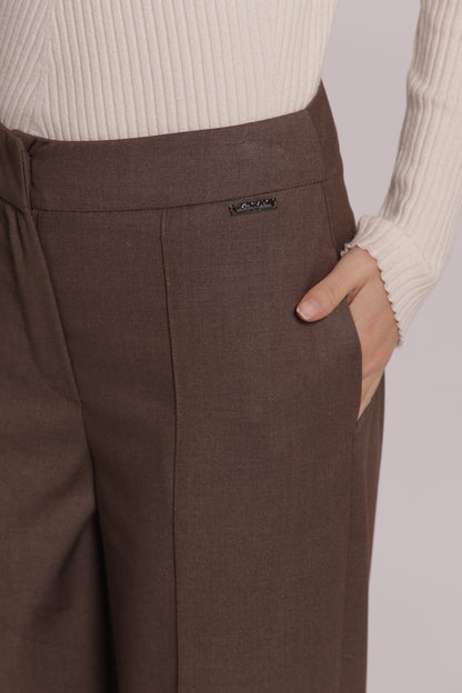 PANTALONE IN VANZ CON RISVOLTO SUL FONDO