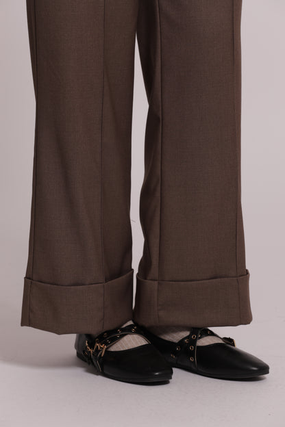 PANTALONE IN VANZ CON RISVOLTO SUL FONDO