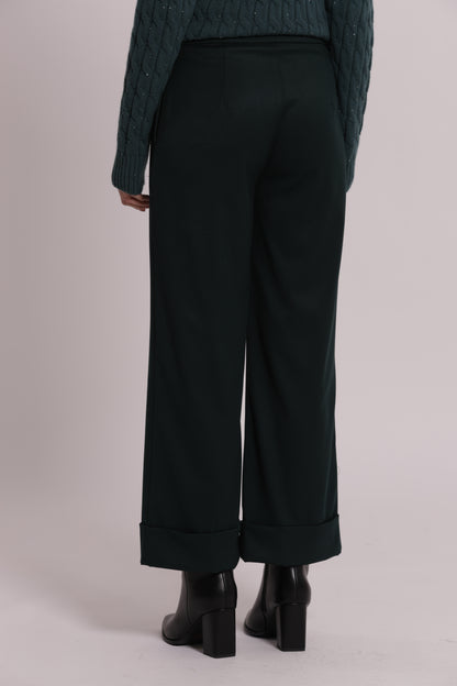 PANTALONE IN VANZ CON RISVOLTO SUL FONDO