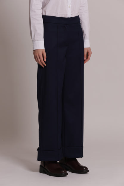 PANTALONE IN VANZ CON RISVOLTO SUL FONDO