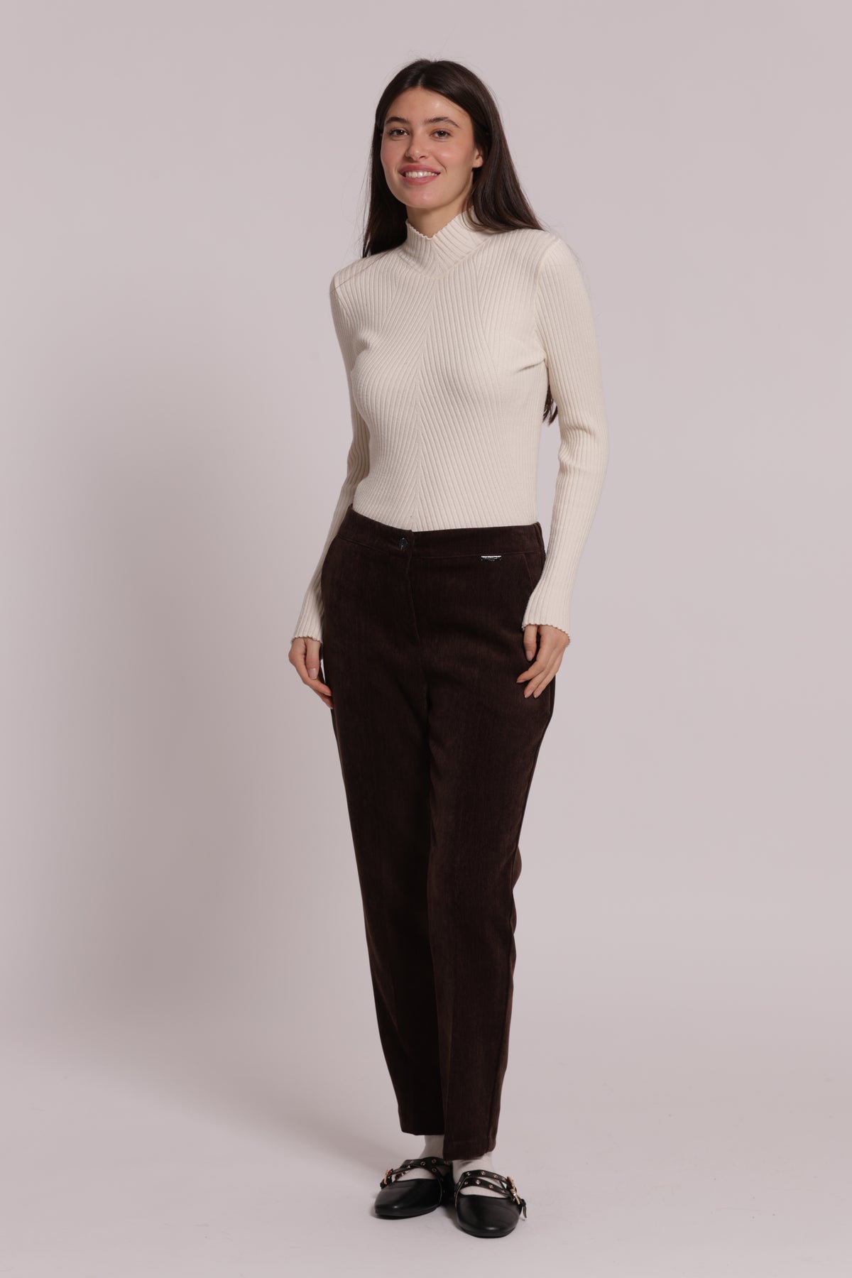 PANTALONE SIGARETTA IN VELLUTO