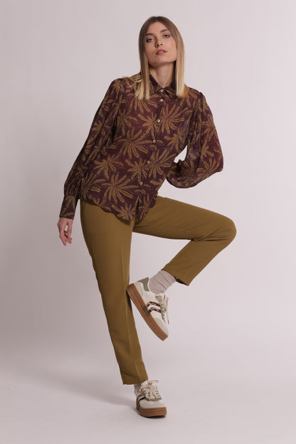 PANTALONE SIGARETTA CON ELASTICO DIETRO