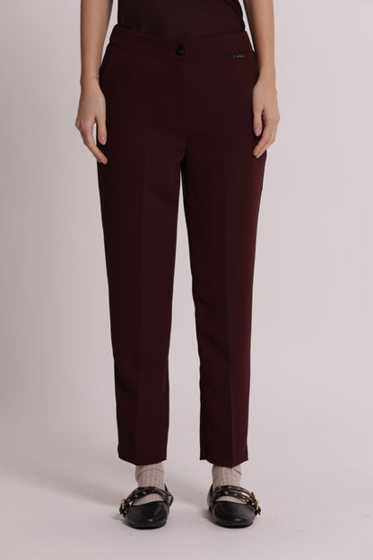 PANTALONE SIGARETTA CON ELASTICO DIETRO