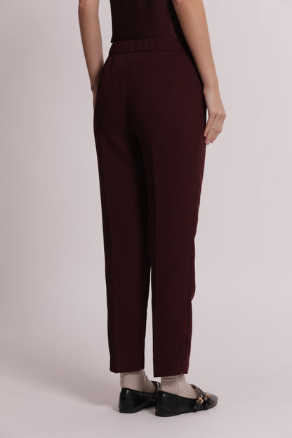 PANTALONE SIGARETTA CON ELASTICO DIETRO