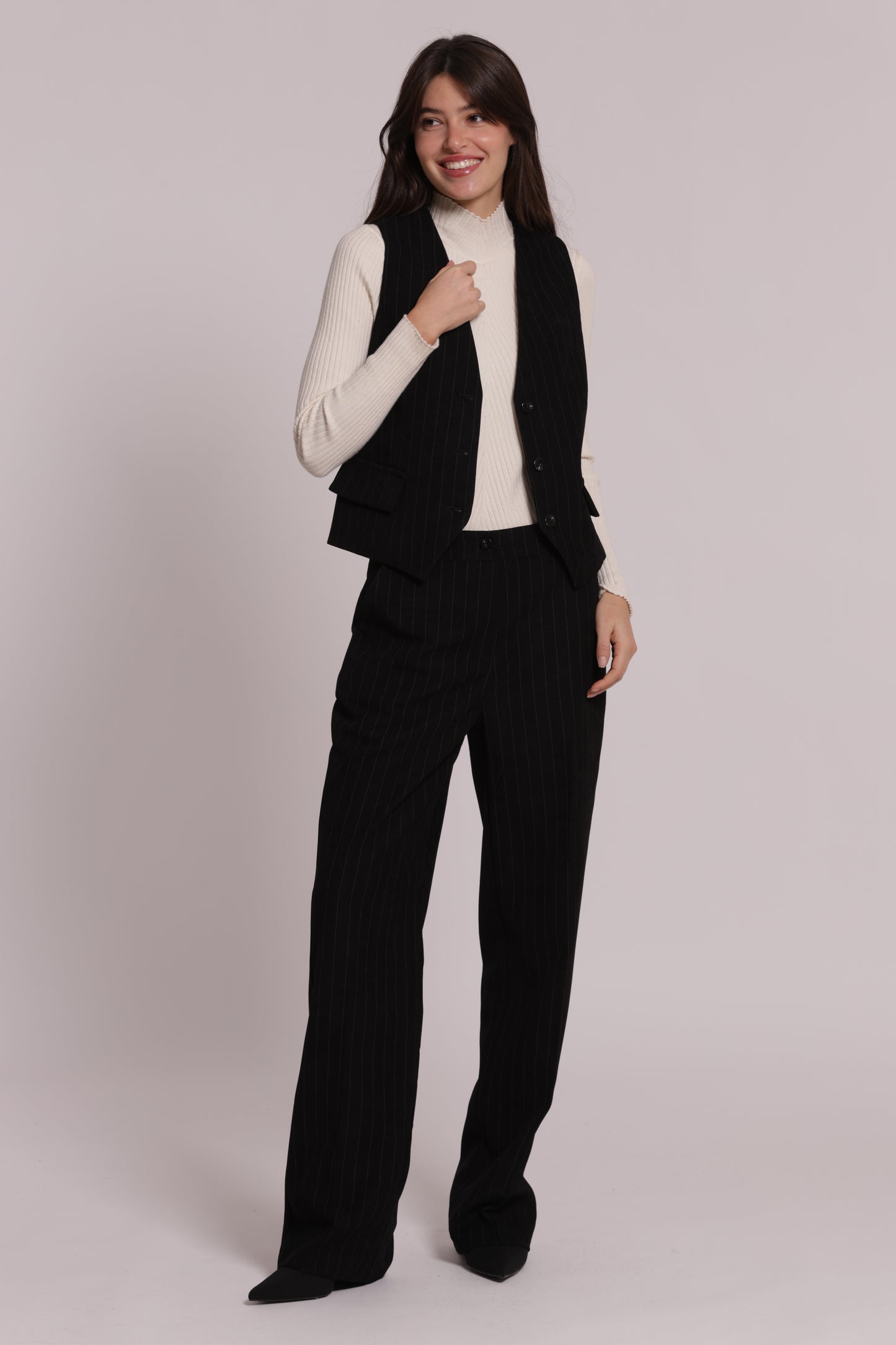 PANTALONE PALAZZO GESSATO