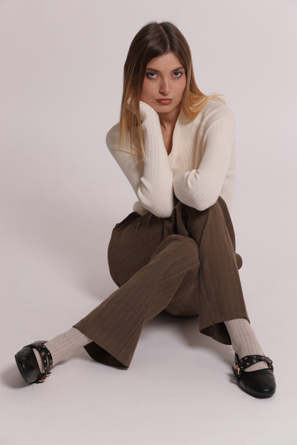 PANTALONE PALAZZO GESSATO