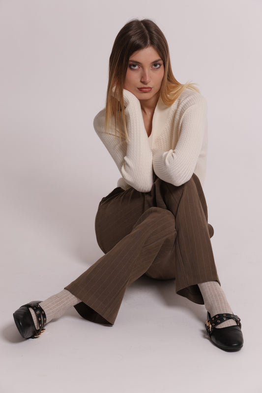 PANTALONE PALAZZO GESSATO
