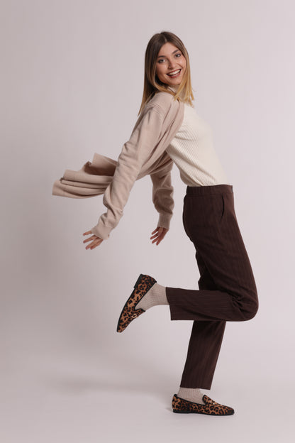 PANTALONE SIGARETTA GESSATO