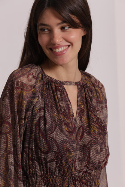 ABITO CORTO IN FANTASIA PAISLEY