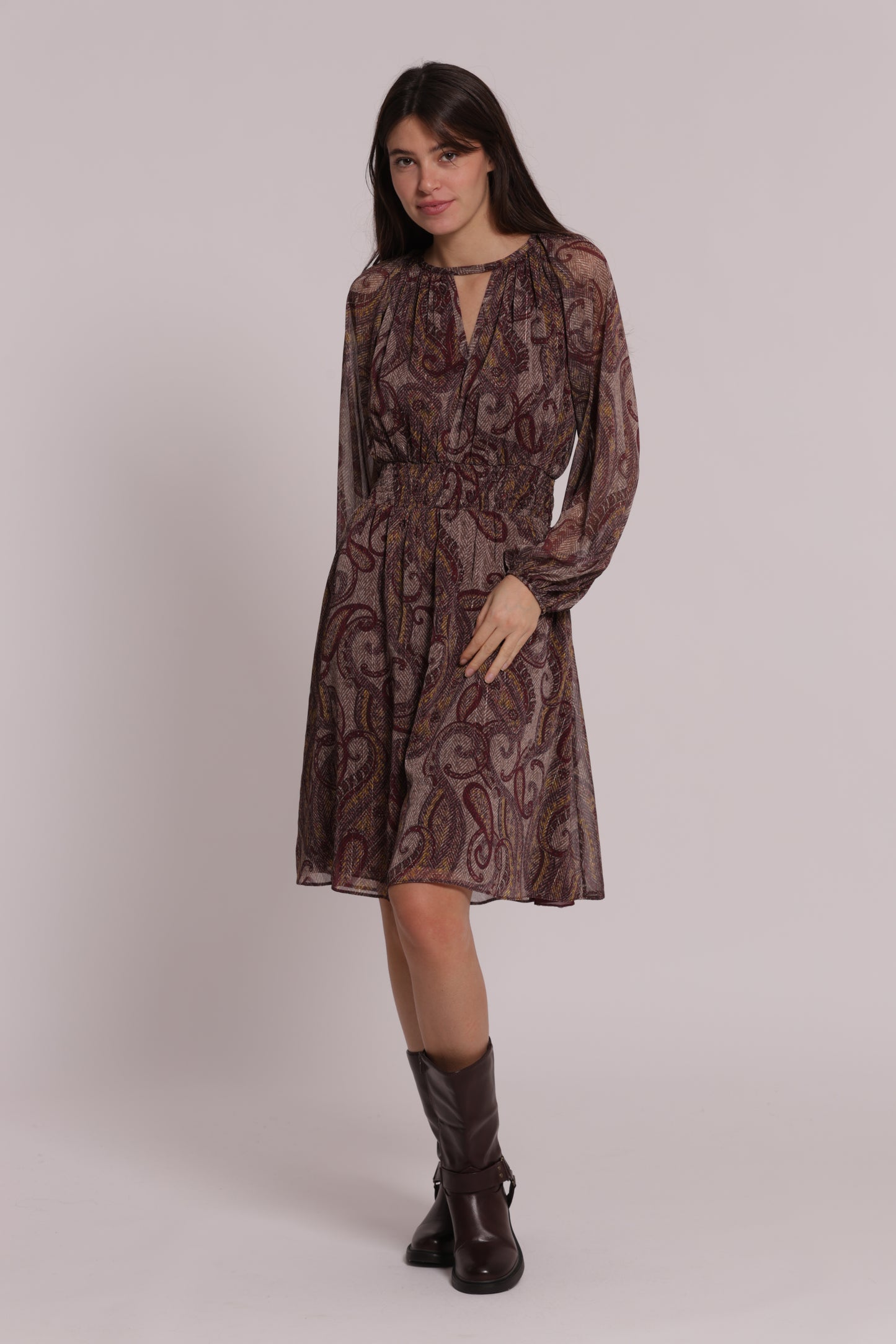 ABITO CORTO IN FANTASIA PAISLEY