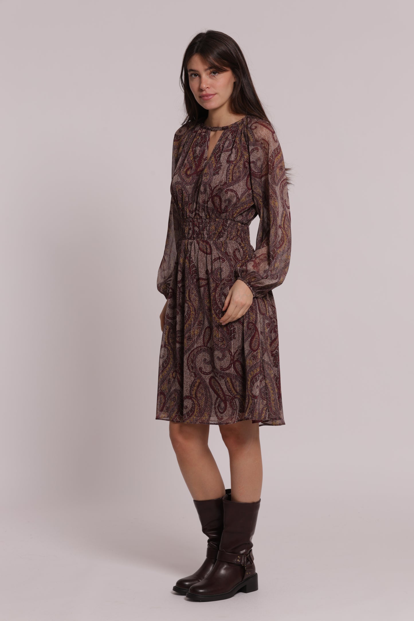 ABITO CORTO IN FANTASIA PAISLEY